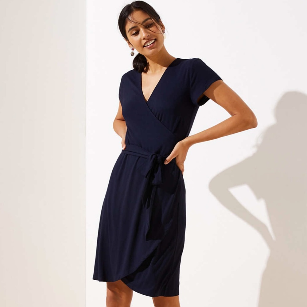 Loft knit wrap dress